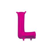 13in Air-Filled Bright Pink Letter Balloon (L)
